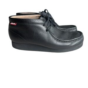 Clarks Stinson Hi Wallabee Chukka Boot Black Leather Men’s 8.5M Style 63362